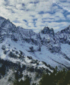 Snowy Mountains In North Cascades National Park Diamond Painting