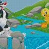 Sylvester And Tweety Animation Diamond Painting