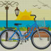 Aesthetic Beach Scene With Bicycle Diamond Painting