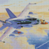Aesthetic F18 Airplane Diamond Painting