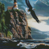 Aesthetic Lighthouse Eagle Diamond Painting
