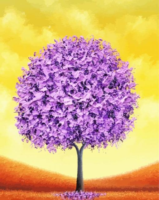 Aesthetic Purple Tree Diamond Painting