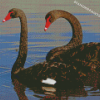 Black Swans In Water Diamond Painting