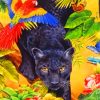 Black Jaguar Jungle Diamond Painting