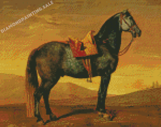 Black Vintage Horse Diamond painting