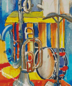 Colorful Drums Abstract Diamond Painting