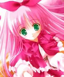 Cute Pink Hair Anime Girl Diamond Painting