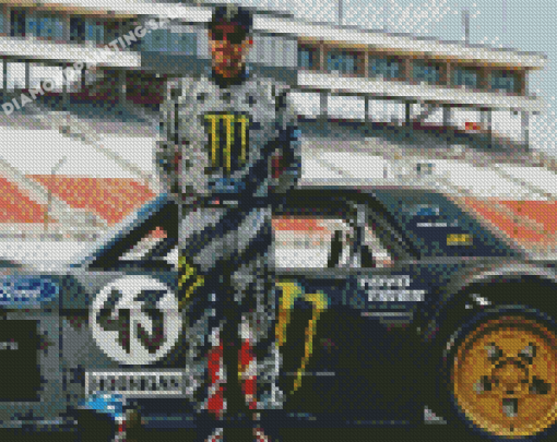 Ken Block Rally Driver Diamond Painting