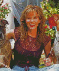 Linda Blair And Her Dogs Diamond Painting