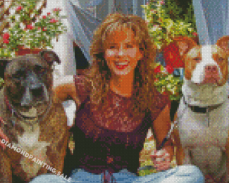 Linda Blair And Her Dogs Diamond Painting