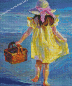Little Girl In Yellow Dress Diamond Painting