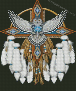 Native Indian Owl Mandala Art Diamond Painting