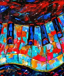 Abstract Colorful Piano Diamond Painting