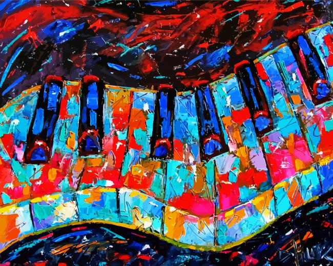 Abstract Colorful Piano Diamond Painting