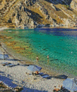Beautiful Beach In Symi Greece Diamond Painting
