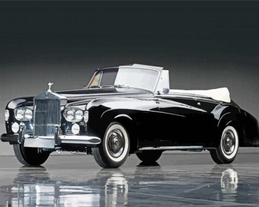 Black Vintage Rolls Royce Diamond Painting