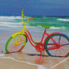 Colorful Bicycle On Beach Diamond Painting