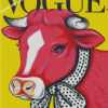 Cows Pop Art Vogue Magazine Diamond Painting