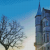Dunrobin Castle And Tree Silhouette Diamond Painting