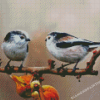 Long Tailed Tits Birds On A Branch Diamond Painting