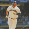Milwaukee Brewers Baseball Player Diamond Painting