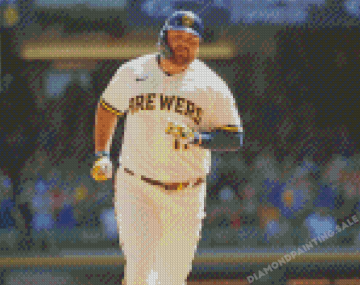 Milwaukee Brewers Baseball Player Diamond Painting