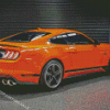 Orange Mach 1 Mustang Diamond Painting
