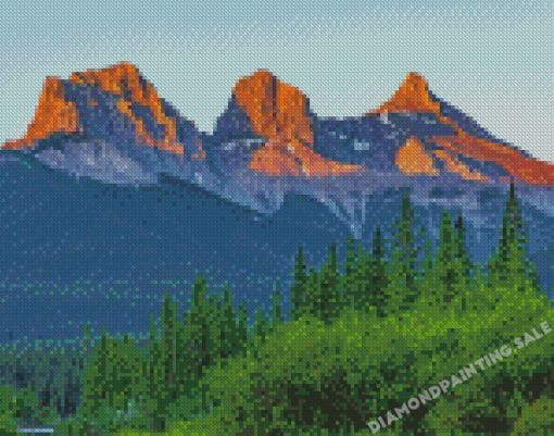 Oregon Three Sisters Mountains Diamond Painting