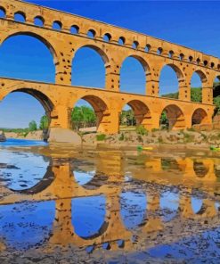 Roman Aqueduct France Diamond Painting