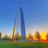 St Louis Arch At Sunset Diamond Painting