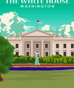 The White House Poster Diamond Painting