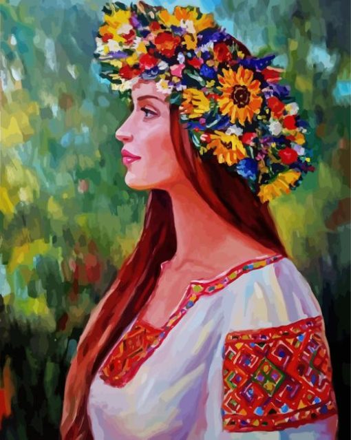 Ukrainian Woman Diamond Painting