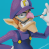 Waluigi Game Character Diamond Painting