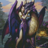 Aesthetic Dragon With Girl Diamond Painting