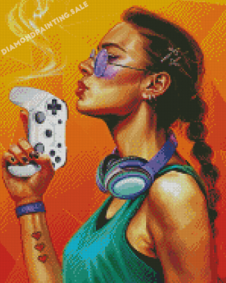 Aesthetic Gamer Girl Art Diamond Painting