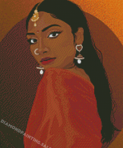 Aesthetic South Asian Lady Diamond Painting