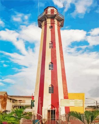 Aesthetic The Georgetown Lighthouse Guyana Diamond Painting