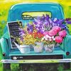 Aesthetic Truck With Flowers Diamond Painting