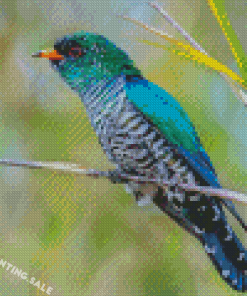 Asian Emerald Cuckoo Diamond Painting