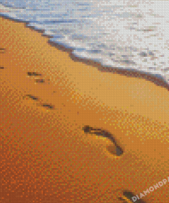 Footsteps In The Sand Diamond Painting