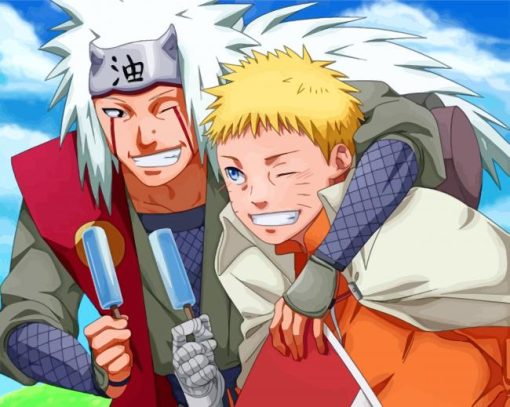 Happy Jiraiya And Naruto Diamond Painting