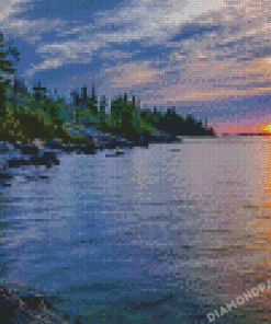Sunrise At Isle Royale Diamond Painting