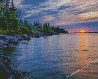 Sunrise At Isle Royale Diamond Painting