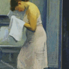 Vintage Woman Washing Face Diamond Painting