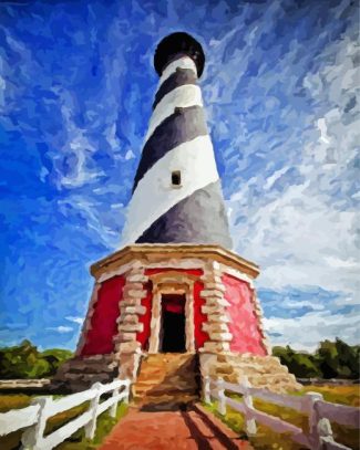 Aesthetic Cape Hatteras Lighthouse Diamond Painting