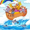 Cartoon Noahs Ark And Animals Diamond Painting