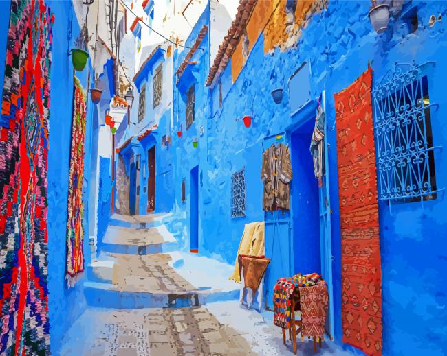 Chefchaouen The Blue City Diamond Painting