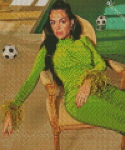 Georgina Rodríguez In Green Diamond Painting