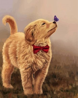 Golden Puppy Art Diamond Painting