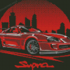 Illustration Toyota Supra Mk4 Diamond Painting